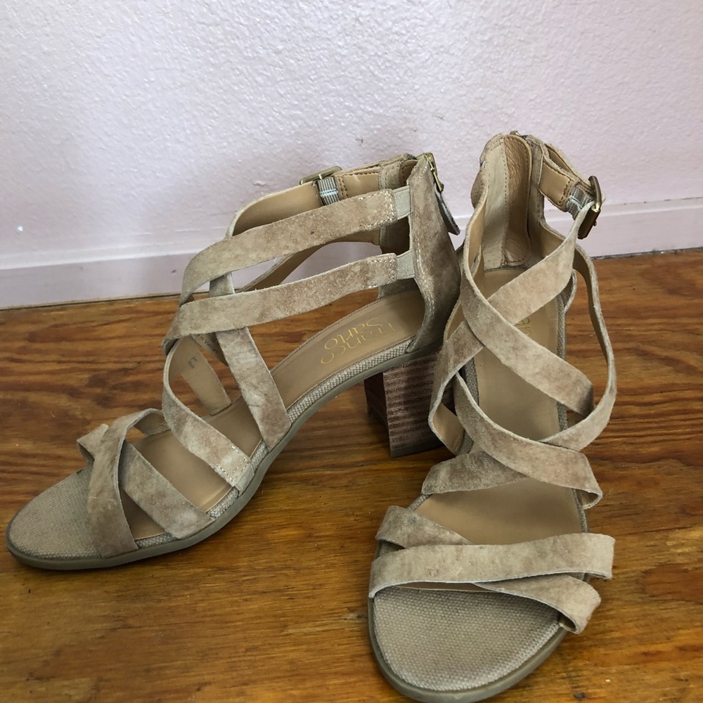 Nude Suede Heels
